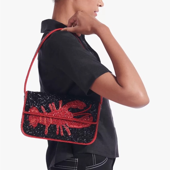STAUD Tommy Beaded Lobster Shoulder Bag - Picture 2 of 15